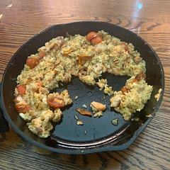 Made without the olives so might recommend trying some kind of green with it to make up for it.