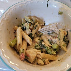I made a few tweaks and it turned out great! I added a cup of pasta water and stirred in penne to stretch the meal, and it worked really well. I also used frozen broccoli and spinach instead of fresh—super convenient and still tasty. Toasted the crushed red pepper flakes before adding them for a little extra depth. Quick, satisfying, and easy to adapt!