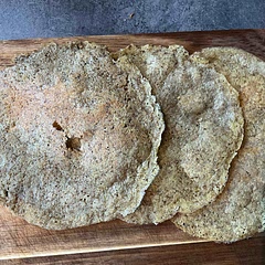 I made the pancakes out of green lentils. It was a bit challenging with the batter, because it is something different than the traditional pancake batter I know. I cooked them at very low heat. The key is to wait patiently for the water to evaporate. Not as flexible as expected. My kids (quiet picky, I might say) ate them and asked for more.