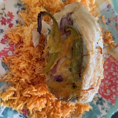 Made homemade Mexican rice to go with.