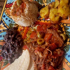 Had to cook for 4 full hours. Very good flavor. Served with coconut rice, Cuban black beans, and air fryer plantains.