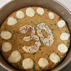 Made for my friends birthday! I used cream cheese frosting not the one in the recipe because I had it on hand but next time I’ll use the one from the recipe because my frosting was too watery !