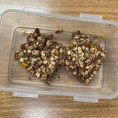 The recipe is a good face starter recipe, but I found the flavors to be a little bland and that’s after I accidentally doubled the cinnamon and then also included some pistachios.  I do plan to make again however I will be adding some Craisins or playing with other flavors to add.