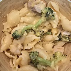 Substituted bacon for 1lb of chicken thighs. My 22 month old loved it.