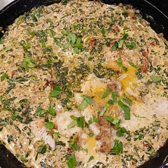 Outstanding!! I used some left over baguettes to soak up the extra sauce. Served with rice and broccoli. It was a total hit with the family. 