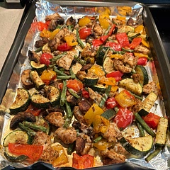 Full of flavor and added a bit of Cajun seasoning just before putting it in to bake.

Baked at 400° for approx 30 mins
