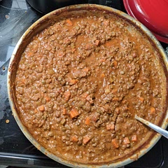 My husband usually likes to have meat so I'll add in cooked ground beef to this recipe sometimes. Such a nutrient dense, all in one recipe! Not the most appetizing "looking" recipe, but so delicious 😂