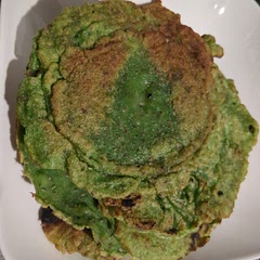 It tastes surprisingly good. I didn't have the same flours so I used replacements and added chia seeds to make my dough firm and added 3 eggs for a better flavor. I have to say that it tastes amazing and I'll do it again. 