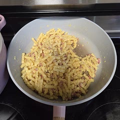 It may have been me, but the carbocream was a little clumsy. However, it was delicious!