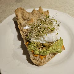 Used a bread roll instead of bread slices. Quick and delicious!