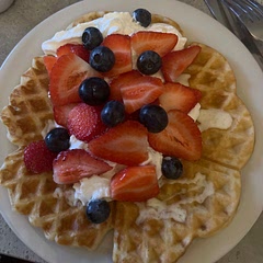 I added a little bit more flour to thicken the batter. Also opted the sugar for an extra pack of vanilla sugar and added liquid sweetener to it. My husband and I loved it!