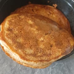 I often find buckwheat flour tricky as the pancakes tend to get darker, dense and quite bland. These were really nice though! Probably depends on the kind of protein powder. Big portion size. Will make again!