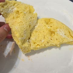 Liked because it was simple. But:
--added no salt and it was still salty. Use salt-free butter.
--used 3 eggs instead of 1 because some said it was crumbly. That worked too well, even though I
--doubled the flour

If I were to do it again, I'd still double the flour and add one additional egg. It didn't taste so bad but definitely wasn't like bread this time around.