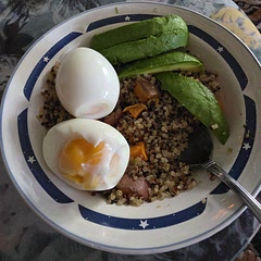 Used soft boiled eggs... so good!