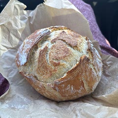 Used my leftover whey from making Ricotta, so good! Proofed on counter for 2.5 hrs.