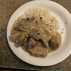 This was a great dish..I seasoned the tenderloin very well and browned before placing it in the crackpot. I also used cornstarch to thicken gravy. Well definitely make again.