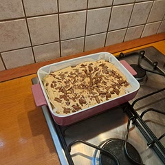 For my first time making a desert, it turned out really good. It was so soft in the inside; on the outside it was a bit more crispy, which gave it a nice texture. It was perfect :)