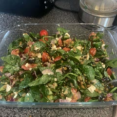 Really good salad. Used tinned green lentils to save time.