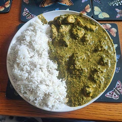 Really tasty, will be making this again. Followed the recipe almost exactly and loved how it turned out. Couldn't find ground cardamon so subbed 1/4 teaspoon nutmeg. Will cook down a little more next time or add less water as it was slightly too wet