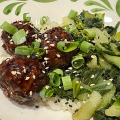 This was delicious! Will definitely make the sauce again. I cut the sauce recipe in half and used it on some aduki bean “meatballs”.  I did add some powdered ginger.