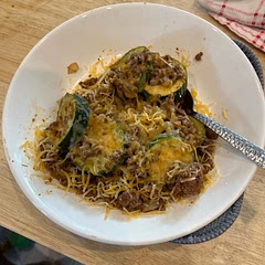 Added cheese on top otherwise kept recipe as is. Zucchini could be chopped up smaller. Husband said it needed salt. 🤷🏼‍♀️