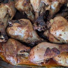 This is amazing! Instant favourite. I marinated it for about a day, and while the chicken itself didn't have a very strong flavour, there was lots of sauce from the marinade to pour on it.