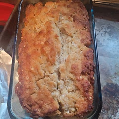 I am not a baker, and I don't think I mixed it as well as I should have because there were some flour chunks in there, but it tasted great and was very easy to make. Used a stella for the beer. May try with an IPA or Pumpkin next time. 