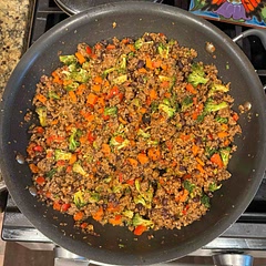 So quick. So easy! Added broccoli and more of the listed ingredients