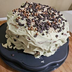 My 8 year old make a cake and icing from scratch. Icing was tasty but a little too sweet for my taste. 