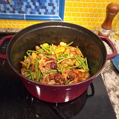 Green beans needed a little more cooking. Id recommend putting them in 5 minutes earlier.