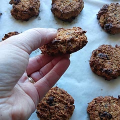 Great, filling cookies. Not crispy but more on the chewy side. Might add somemore walnuts and raisins next time