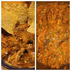 So, I made a version of this with plant based steak and plant based pulled pork. Other than not using real meat and air frying the fake steak, I pretty much stuck to the recipe. Only simmered on the stove for an hour instead of the full 2 pr 2 and a half. Came out very good! Served with tortilla chips and some shredded cheese sprinked over the top. I would definitely make this again.