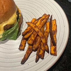 Made these exactly as called for, half of a sweet potato was enough to serve as a side with a bean burger. I let them sit for about 20 minutes already salted to help draw moisture out and I would do that again.