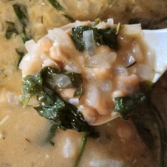 I substituted in spinach and chicken broth and didn't have carrots but it still came out great. Next time I would use more fine rosemary.