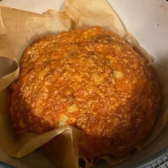 Yummy cheesy bread next time try with sharp cheddar and add herbs