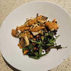 Used a mix of spinach and rocket. Easy and delicious!