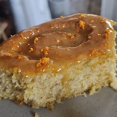Added a bit of cayenne and added orange zest on top. Baked in a spring form pan with parchment bottom and strip around. Proofed in cold oven with boiling water
