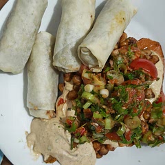 The source was amazing. I liked it. I added a bit of my homemade sauce, but overall it was amazing. It wasn't enough, so that's why I added the spring roll.