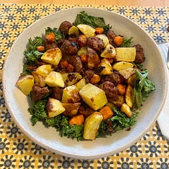 Rifatto con salsiccia veg e kale in friggitrice ad aria. Ancora più buono
