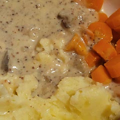 Doubled the sauce recipe and served with mashed potato and carrots 