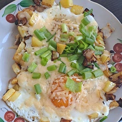 I made it with only one potato and without bacon. Delicious!