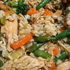 Used 2 cups brown rice instead of quinoa. Delicious!