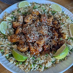 Made exactly as posted and served honey garlic chicken on top of it.
I would add more seasoning, like garlic.