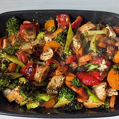 Instead of bacon, used the awesome air fryer chicken