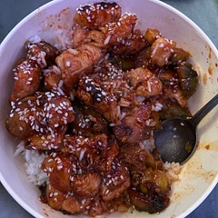 tastes way better than i thought, cooked in pan instead of air fryer to crisp up more