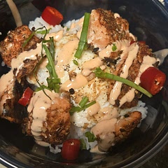 I made it with some rice and a fried egg and it made such an easy bowl for dinner