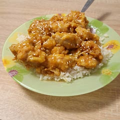 Pretty good but I used too many oranges. One is definitely enough - even for twice as much chicken.