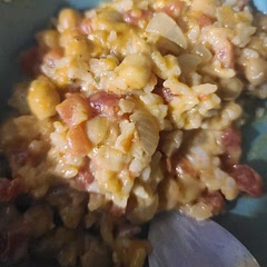 We ate it with rice. I followed the instructions of one of the reviews, which suggested a different order of doing things to fully unlock the flavor, and it turned put AMAZING! 