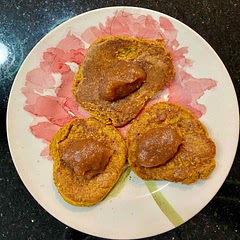 I made these today and they came out awesome! I did have to substitute the maple syrup with raw sugar cane because I was out of maple syrup! I topped it with homemade apple butter I made in my crockpot. ❤️