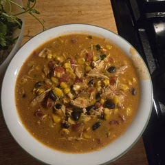 LOVED it. Did not use the Jalapeño or the hot sauce (kids) also did not use the cumin and peper just extra taco seasoning when cooking the chicken. 4 cups of broth too. Monterey jack cheese not cheddar. 